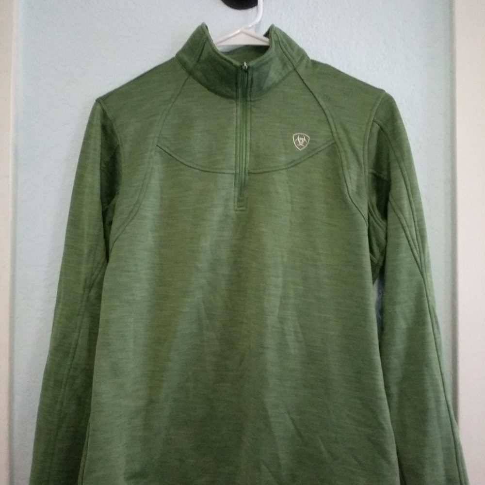 Ariat Olive Quarter-Zip Pullover